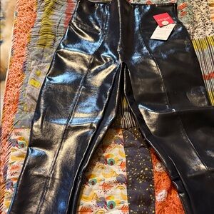 SPANX Shiny Navy Leggings